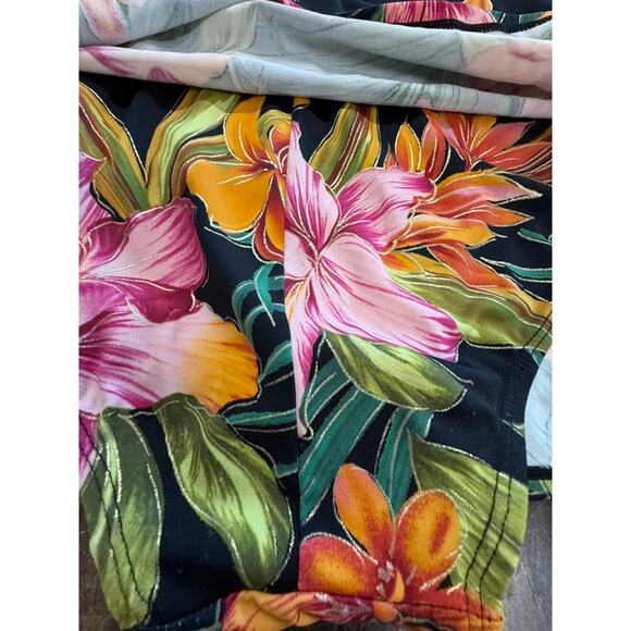 "ISLANDER" Tropical 1 Piece Swimsuit SZ 16 Hawaii Beach Sunbathing Poolside Swim - Picture 10 of 11